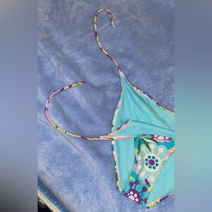 Blue Flowery Swimsuit Bottoms